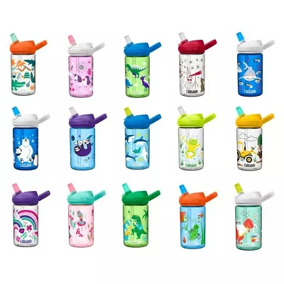 CAMELBAK EDDY+ KIDS 0.4L WATER BOTTLE 400ml NON SPILL BPA & BPS FREE ECO RENEW • $16.83