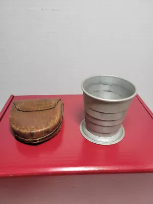 Vintage Collapisble Drinking Cup With Case • $8.50