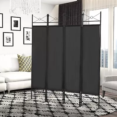 Freestanding 4-panel Room Divider Folding Privacy Screen Partition Home Office • $43.99