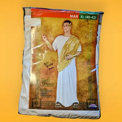 HAIL CAESAR Mens Size XL 40-42 HALLOWEEN Costume Greek Toga Robe Roman King New • $25.99