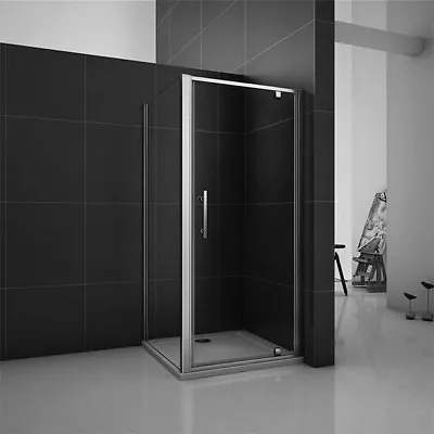 700/760/800/860/900/1000mm Pivot Shower Door Enclosure Cubicle Tray Waste • £105.67