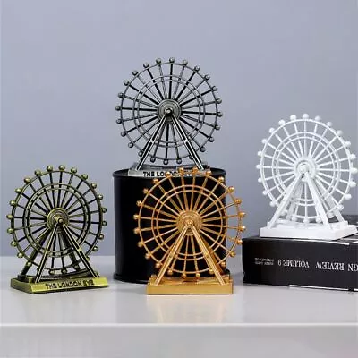 Handicraft Retro London Eye Ornament Art Figurine Ferris Wheel Model Rotatable • £8.15