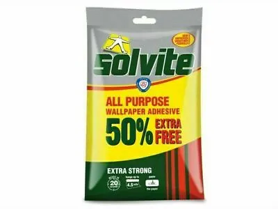 Solvite All Purpose Extra Strong Wallpaper Adhesive Quick Easy Mixing Glue Paste • £3.59