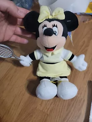 Disney Minnie Mouse Tennis Player With Outfit Plush Beanie Racquet Ball 9  Girl • $15.50