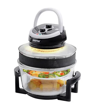 Geepas Turbo 12L Halogen Convection Oven Cooker Air Fryer Fast Health Cooking • £39.89