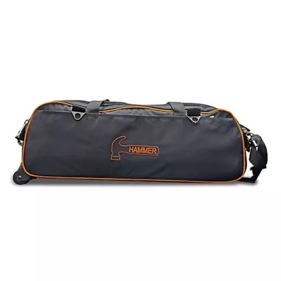 Hammer 3 Ball Tote Bowling Bag With Tow Wheels Color Black/Orange • $94.95