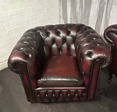 Chesterfield Club Chair Nice Classic Piece Lovely Rich Colour • £395