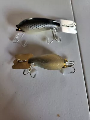 2 Fred Arbogast Mudbug 3 In. & 3.5 In. Crankbait Lures. One Painted Gold • $8.85