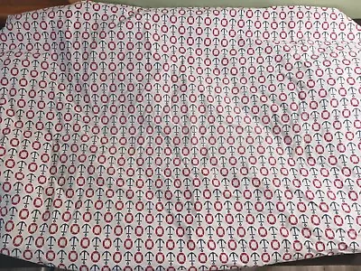 Pottery Barn Kids Nautical Fitted Sheet Crib Or Toddler Bed Anchors Life Buoys • $15