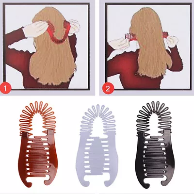 Hair Clip Women Vintage Stretchy Banana Clincher Comb Tool For Thick Curly Hair • £3