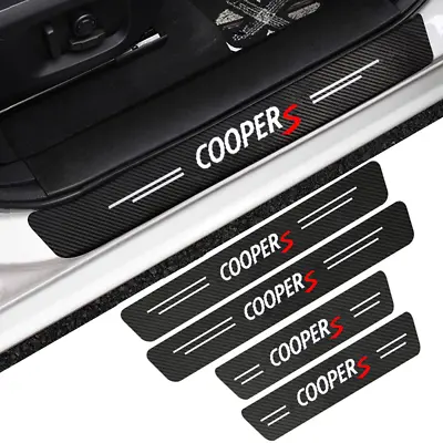 Car Door Sill Scuff Plate Protector Sticker For Mini Copper Carbon Fiber 4X • $10.50