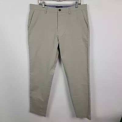 NWT Banana Republic Mason Chino Pants Mens 36x34 Beige Flat Front Cotton Slacks • $35.99