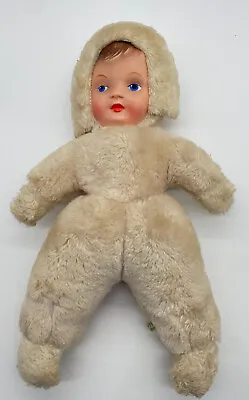 Vintage Joy Toys Australia 1950s - 1960s Plush Baby Doll Hard Plastic Face • $95