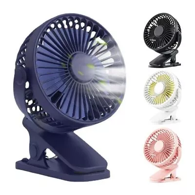 USB Desk Clip On Fan Rechargeable Mini Portable Cooling Camping Baby Stroller • $8.99