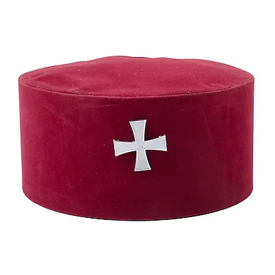 Masonic Knights Templar Cap With Badge KT Hat Masons Regalia Freemason • $107.12