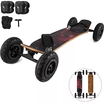 VEVOR Mountain Board Longboard 37  Mountain Land Skateboard Skateboarding Maple • £80.87