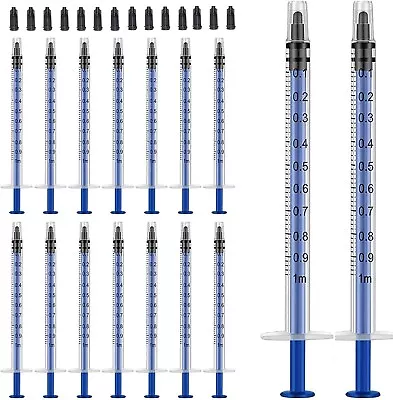 50 Pack 1ml Syringe With Cap Individually Sealed 1cc Syringe With Luer Slip Tip • $26