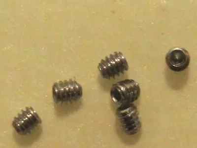 HO Slot Car Vintage  AJ's 6/ #0-80 Threaded Set Screws  For Aluminum Wheels   • $5