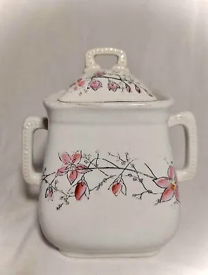 Antique Alfred Meakin 19th Centry Royal Ironstone Sugar Pot Floral • $25