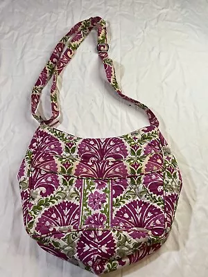 Vera Bradley Carry All Crossbody Julep Tulip Purse Handbag Pink White  • $9.99