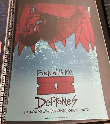 $315 • Buy Deftones Concert Poster Print Jermaine Rogers Signed And Numbered Limited Ed