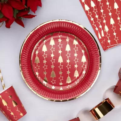 £6.99 • Buy DAZZLING CHRISTMAS Festive Party Tableware Paper Plates Napkins Traditional Sale