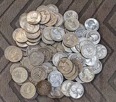 90% Junk Silver Coins $1 Face Value FREE SHIPPING -Mixed Date (4) Quarters • $28.55