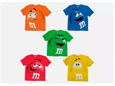 Adult & Youth Kids M&M's M&M Face Chocolate Candy Costume T-Shirt Tee M M Shirt • $21.95