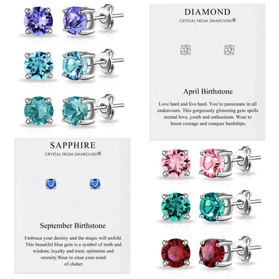 £6.99 • Buy Birthstone Earrings Created With Crystals From Zircondia® By Philip Jones
