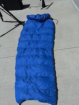 Vintage Eddie Bauer Outfitters Goose Down Sleeping Bag 77 X28  2 Piece W Hood • $123