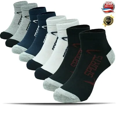 3-12 Pairs Ankle/Quarter Crew Men's Sports Casual Socks Cotton Low Cut Size 9-13 • $5.99
