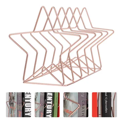 Metal Wire File Folder Rack Record Storage Holder Pentagram Bookshelf Magazine D • £13.07