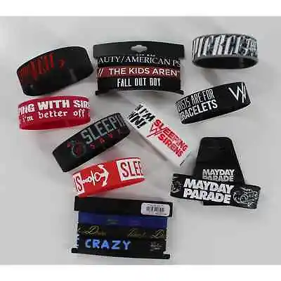 10 Wristbands Pierce The Veil Sleeping With Sirens Fall Out Bay Mayday Parade + • $28