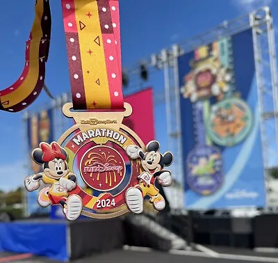 2024 Walt Disney World RunDisney Marathon Weekend Mickey Minnie 26.2 Medal • $50