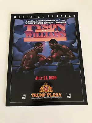 Mike Tyson Vs Carl Williams Official Program July 21 1989 Trump Plaza • $39.99