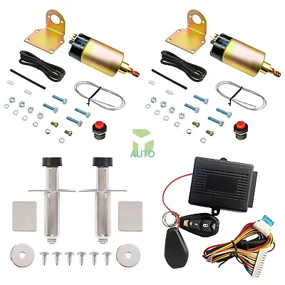 100lb 2 Door Shaved Door Handle Kit Popper Solenoid Street Rat Hot Rod Car Truck • $59.80