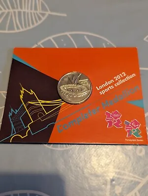 London 2012 Olympic Games 50p OFFICIAL COMPLETER MEDALLION Rare • £62.95