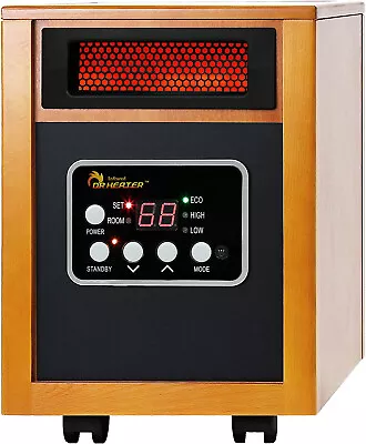 Dr. Infrared Quartz Home Space Portable Heater 1500-Watt 3-Speed W/ IR Remote • $138.99