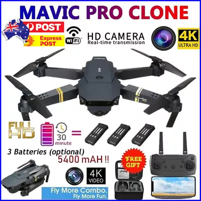 $34.85 • Buy 4K E58 Drone With HD Camera Drones WiFi FPV Foldable RC Quadcopter W/Battery AU