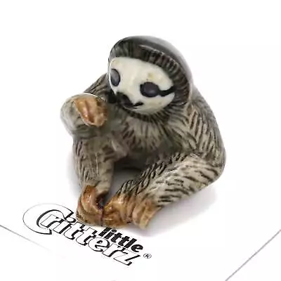 Little Critterz Three-toed Sloth  Buttercup  - Miniature Porcelain Figurine • $12.99