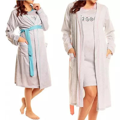 £24.50 • Buy Happy Mama Women's Maternity Nightie Robe Hospital Set Nursing Nightshirt. 385p