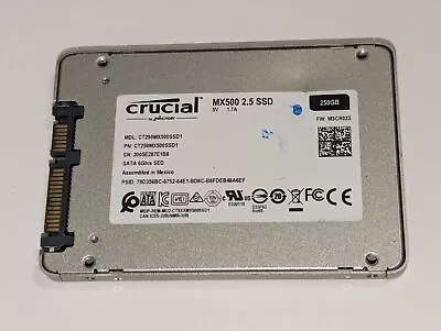 Crucial 250GB MX500 2.5  SSD SATA Internal Solid State Hard Drive CT250MX500SSD1 • $18.99