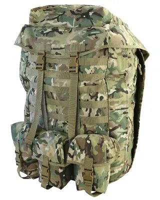 Airborne Bergen 100l Btp Mtp Sas Tactical Webbing Molle Plce Para Rucksack Camo • £82.99