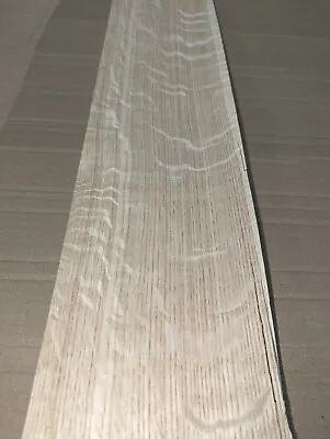 White Oak Quartered Flake Wood Veneer 6  X 125  Raw No Back 1/42  Thickness AA • $50