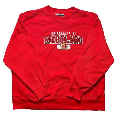 Maryland University Champion Reverse Weave Pullover Hoodie Sweatshirt Size 2XL • $32.50