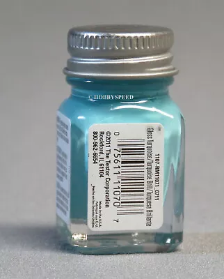 TESTORS PAINT TURQUOISE ENAMEL 1/4oz JAR Plastic Model Car Train TES1107 NEW • $6.94