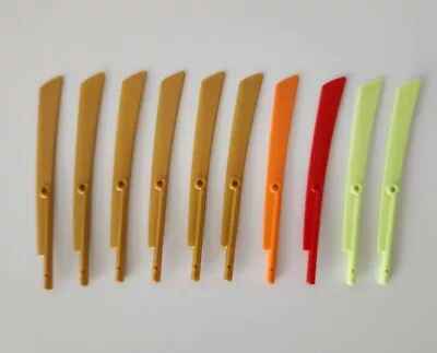 10x LEGO Wing Blade Bar Propeller Ninjago Sword (98137) Gold Red Orange Green • $9.95