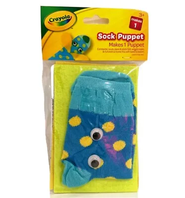 Children Kids Crayola Sock Puppet Art Craft Peel & Stick Kids Felt Wiggly Eyes • £3.95