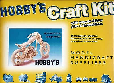 Motorbike Matchstick Model Craft Kit By Hobby's - Motorcycle Kit • £17.95