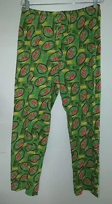 Mountain Dew PJ Pajama Pants Adult Large Lounge Logo Pockets Elastic Unisex • $10.99